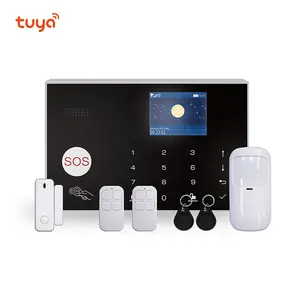 Tuya-sistema de alarma de seguridad inteligente para el hogar, Control por aplicación, GSM, 4G, inalámbrico y con cable, WiFi, con protocolo CID