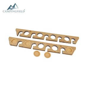 CAMPINGFIELD Support mural pour 9 cannes <span class=keywords><strong>à</strong></span> <span class=keywords><strong>pêche</strong></span> en bois de pin 57x7x1.5cm pour garage, abri de jardin, organisateur de cour - Product Image 4