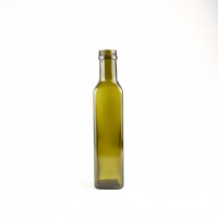 Bouteille en verre carrée vert olive foncé pour huile, qualité alimentaire, avec bouchon à vis – 100ml, 250ml, 500ml, 750ml, 1000ml – Offre Spéciale