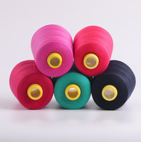 Benang jahit poliester Spun 100% kualitas tinggi untuk celana kekuatan kuat 20S/2 20S/3 40S/2 pola celup