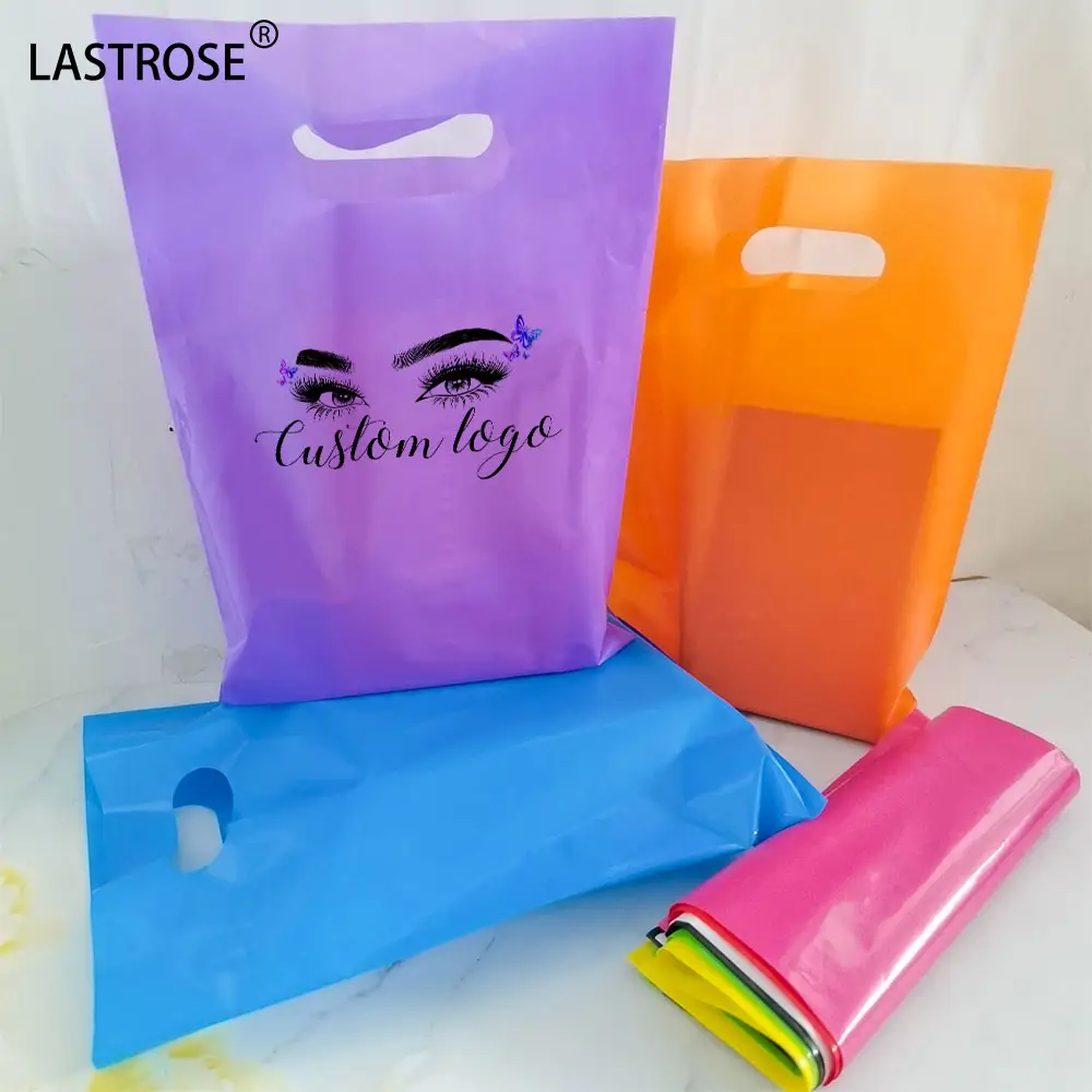 Hot Selling OEM Retail Shopping Kleine Plastiktüten recycelbare Kunststoff verpackungs tasche Damen Kleider taschen mit Griff