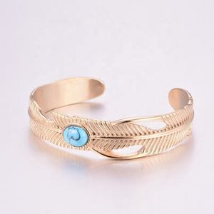 Brazaletes con Diseño de Hoja para Mujer y Hombre, de Acero Inoxidable 316L, con Dijes Decorativos - Product Image 5