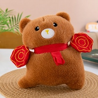 Ours en peluche doux et soyeux de 8 pouces, personnalisé OEM en gros, en tissu peluche, marque privée pour machine à prix d'arcade et cadeau