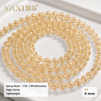 Perles bicones à facettes en résine époxy, strass en vrac avec trou pour la confection de garnitures perlées, idéales pour le jute, le gabardine et le tissu moine.
