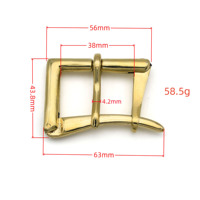 Boucle de ceinture de pompier CLOXY en laiton massif à dégagement rapide, boucle de ceinture de 40 mm en laiton massif pour ceinture en cuir pour homme