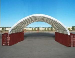 Gs49'x40' đôi giàn mái vòm <span class=keywords><strong>container</strong></span> mái nơi trú ẩn vận chuyển <span class=keywords><strong>container</strong></span> nơi trú ẩn Bìa giàn vòm nơi trú ẩn PVC Lều <span class=keywords><strong>container</strong></span> 12M - Product Image 4