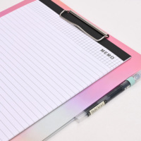 Porte-documents personnalisé double face par sublimation, étanche en PP, avec porte-stylo pour l'école et le bureau