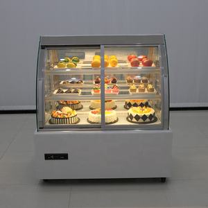 Refrigerador Expositor de Bolos e Pães Binghe Novo com Vidro Curvo em Mármore, Modo de Resfriamento a Ar, Design Elegante de Armário Refrigerado - Product Image 2