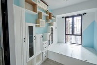 Maßgefertigtes, umweltfreundliches, multifunktionales Tatami-Bett-Kleiderschrank-Schlafzimmer-Set aus Holz für die Heimaufbewahrung, das die individuelle Gestaltung des gesamten Hauses unterstützt