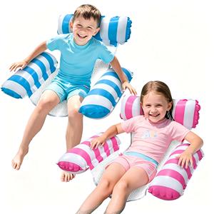 Silla Flotante Inflable de PVC para Niños MAKE WAVES, con 3 Tubos, Hamaca Acuática para Edades de 8 a 12 Años, Esencial para Fiestas de Vacaciones de Verano - Product Image 1