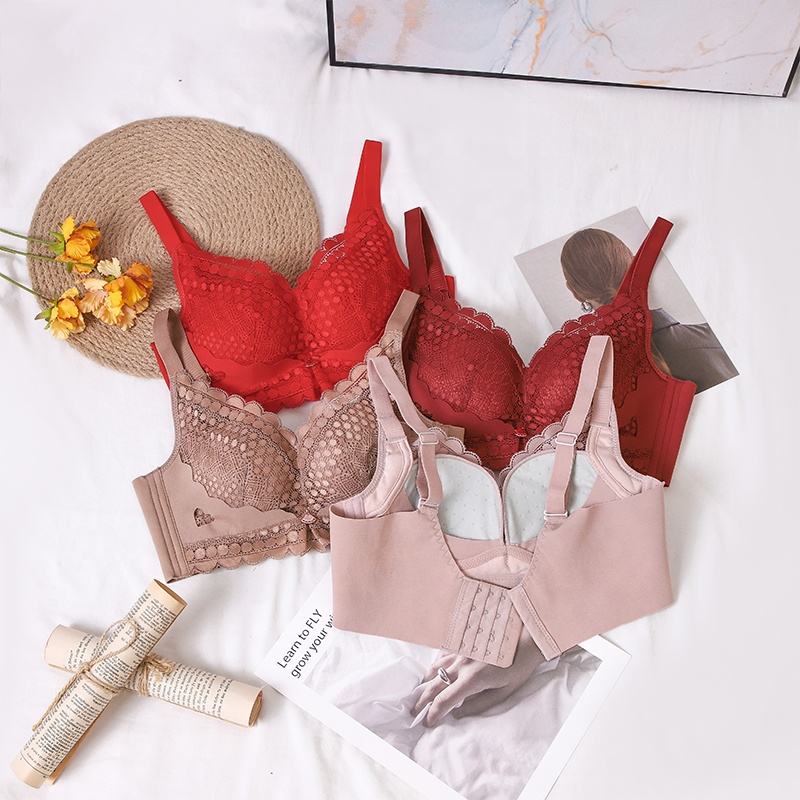 Wholesale Lace Bra Set New Beauty Back Lingerie Set Breathable Floral Seamless Sexy Bra Set