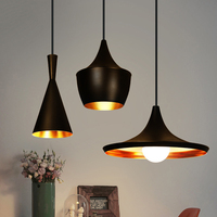 Material de aluminio y fuente de luz E27 luces colgantes de instrumentos musicales modernos