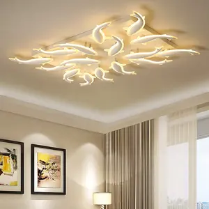Creative Personality Fashion Fish Ceilling Lighting Hotel Livingroom Modern Led Acrylic Lighting Chandelier Art Lighting
