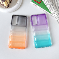 Casing ponsel pelindung bagus, sarung HP untuk Reno 11F 12pro 5G 12 tahan guncangan 360 warna gradien tpu keras pc pelindung