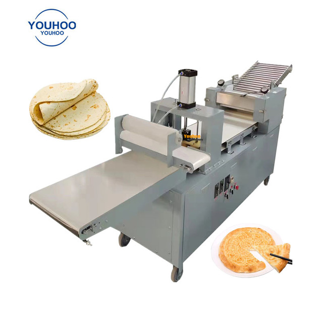 Electric Automatic Stainless Steel Naan Roti Maker Machine with Mold Recycling Dough High Capacity 60-100pcs/min Multi-Voltage