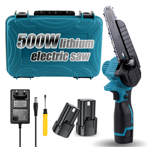 เลื่อยโซ่ลิเธียมขนาดเล็ก 4/6 นิ้ว 16.8V แบบชาร์จไฟได้ไร้สาย เลื่อยขนาดเล็กใช้มือเดียว เครื่องมือตัดแต่งกิ่งไม้ DIY สำหรับใช้ในบ้าน - Product Image 6
