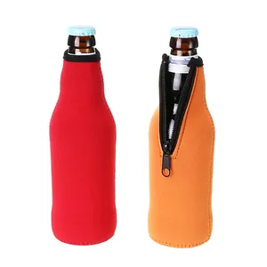 厂家价格氯丁橡胶瓶冷却器套筒绝缘啤酒瓶冷却器带拉链