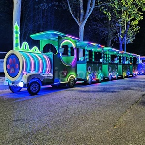 Tren Turístico Eléctrico Novedoso para Parques al Aire Libre, Tren Familiar Sin Rieles Comercial para Ferias en Venta - Product Image 3