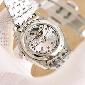 Luxury <b>Men's</b> Mechanical <b>Watch</b> 40-44mm Analog Dial Hollow Out ETA Movement Stainless Steel Case with Mineral Glass Leather Strap - Product Image 4