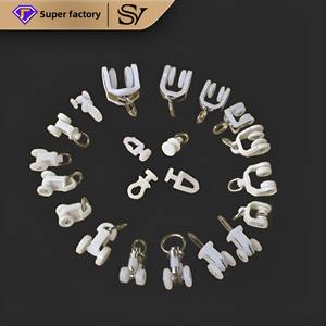 Polea silenciosa de Metal de diseño moderno y cuentas de gancho para cortina Universal Nano accesorios de rueda para cortinas y pistas - Product Image 4