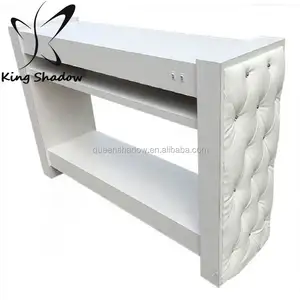 White manicure table with exhaust fan for nails salon furniture manicure