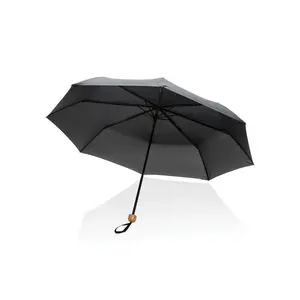 Mini parapluie en bambou rPET, merchandising durable - Product Image 1