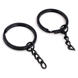 Wholesale Key Ring Key <strong>Chain</strong> 25mm 6 Colors Bronze Gold Rhodium Plated 50mm Long Round Split Keychain Keyrings - Product Image 4