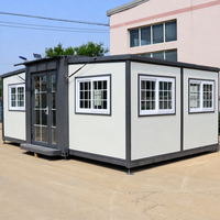 Maison conteneur pliable à double aile extensible pour l'hébergement des travailleurs dans les camps de chantier
