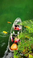 Kayak à pédales transparent de haute qualité, nouveau design, épaisseur du matériau PC de 6,2 mm, cadre en aluminium, longueur >4 m, pagaies incluses