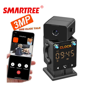 3MP cuộc sống thông minh Robot máy ảnh một cú nhấp chuột cuộc gọi video treo tường 2.4 Gam wifi đồng hồ báo thức máy ảnh - Product Image 1