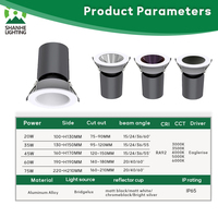 Plafonnier encastré LED intelligent en aluminium IP65 pour intérieur, 20W 35W 45W 60W 75W, pour salle de bain, balcon