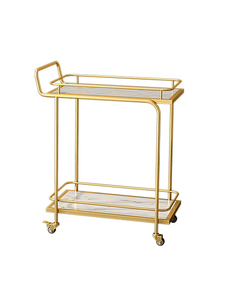 Hotel Top Grade Portable <strong>Food</strong> <strong>Cart</strong> Commercial Gold Wine Rack Iron Cake Delivery Car Multi Purpose Trolley - Product Image 4