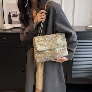 Bolso de Hombro de Lujo para <span class=keywords><strong>Mujer</strong></span>, Diseño de Pintura al Óleo, Forro de Poliéster, Cierre con Cremallera, Estilo Jardín Secreto - Product Image 3
