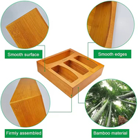 Nouvelle boîte de rangement en bambou intégrée à quatre compartiments, sac de conservation des aliments pour la cuisine, boîte de rangement en bambou