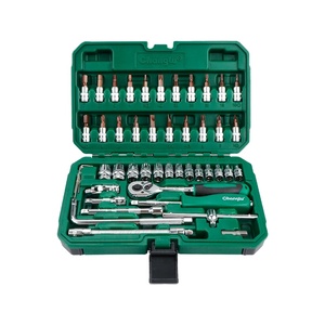 Professional Heavy Duty Portable Industrial Version 46pcs Auto Car Repair Hand Tools Combination Socket Wrench Set With Blow Box