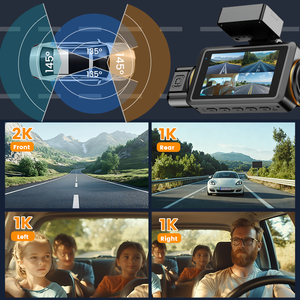 Caméra embarquée 2K 4 canaux avec carte SIM 4G, écran tactile 3 pouces, Wifi, <span class=keywords><strong>GPS</strong></span>, CMSV6, ADAS, BSD, boîte noire de voiture, caméra avant et arrière 2K - Product Image 2