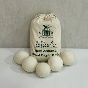 Venta al por mayor de fábrica, paquete de 6 bolas de secador de lana reutilizables orgánicas XL 100%, bolas de secador Natural de origen de Nueva Zelanda <span class=keywords><strong>para</strong></span> lavandería - Product Image 3