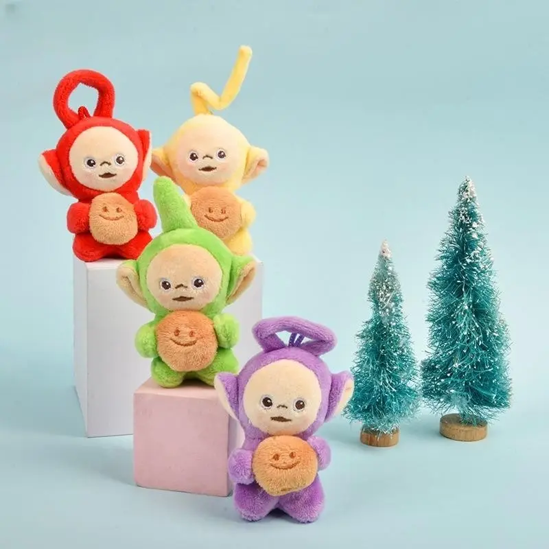 Green mart Großhandel Niedliche Teletubbies Dekomprimieren Benutzer definierte Spielzeuge Toast Press Vocal Schlüssel bund Hängende Ornamente Kuscheltier Spielzeug