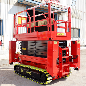 Elevador Tesoura Elétrico sobre Esteiras com Bateria, Altura de Trabalho de 13,80m e Capacidade para 2 Pessoas - Product Image 4