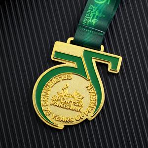 Vente en gros médailles souvenir du pakistan 75 ans médaille souvenir du sport en vrac - Product Image 5
