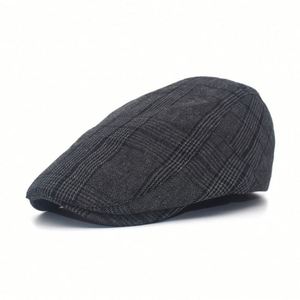 Fashion New European American Men Newsboy Cap Women Plaid Cloth Stitching Flat Top Lvy <b>Hat</b> - Product Image 4
