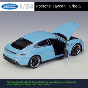 Welly 1:24 P Orsche <span class=keywords><strong>Taycan</strong></span> Tu-rbo Sport <span class=keywords><strong>voiture</strong></span> de course en métal à collectionner Simulation moulé sous pression <span class=keywords><strong>voiture</strong></span> en alliage modèle de <span class=keywords><strong>voiture</strong></span> véhicules jouets - Product Image 4