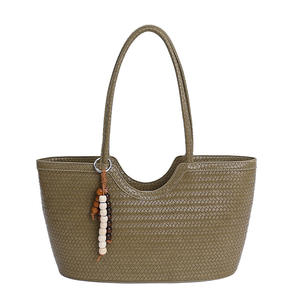 Large Capacity <b>Tote</b> <b>Bag</b> Women's Shoulder <b>Bags</b> <b>Woven</b> Pattern Clutch Purse Lady Fashion Handbags - Product Image 6