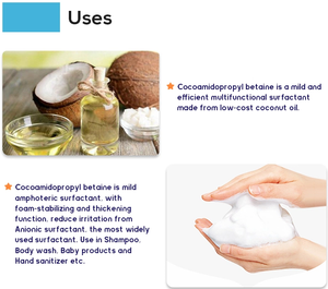 Exportación de fábrica Grado cosmético Cocamidopropil Betaína CAB35 % Detergente Precio barato Cuidado del cabello efectivo con 35% (CAPB) - Product Image 4