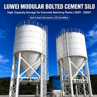 Silo industriel boulonné de 500 tonnes pour cendres volantes et ciment, réservoir de stockage de poudre à double étanchéité pour centrale à béton, haute durabilité