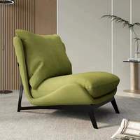 Fauteuil de détente italien moderne avec ottoman, mobilier d'appoint confortable pour la maison, le bureau, la chambre ou l'appartement, idéal pour le salon