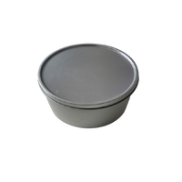 Vuoto 0.5KG 1KG 2KG barattoli di inchiostro di metallo Offset latta a forma di cilindro con coperchi in plastica e copri antiscivolo 2 pezzi