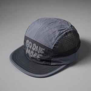 Custom Mesh 5 Panel Polyester Nylon <b>Flat</b> Brim Snapback <b>Caps</b> – Breathable Summer Running Camp <b>Hats</b> - Product Image 5