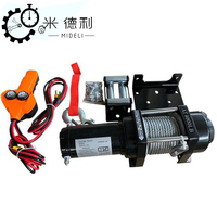 Treuil de récupération électrique 12V DC pour VTT, 3000 lb, 2.2/3.3KW, certifié CVSA, télécommande sans fil MIDE, câble en acier de 10m pour levage