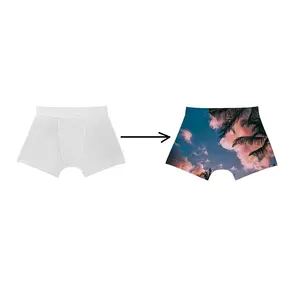 Boxer en polyester blanc pour femmes, simple, sublimation, personnalisé, short